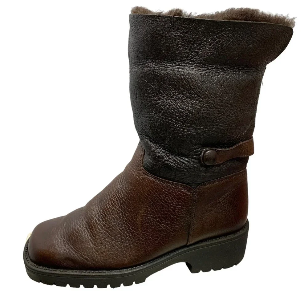 Terrra Firma by Santana  Brown Leather Sheepskin‎ Boots
